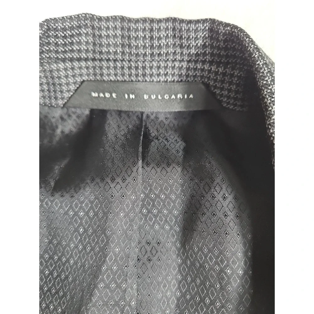 HUGO Hugo Boss 100% Virgin Wool Blazer Sport Coat 36S Houndstooth‎ Pattern
